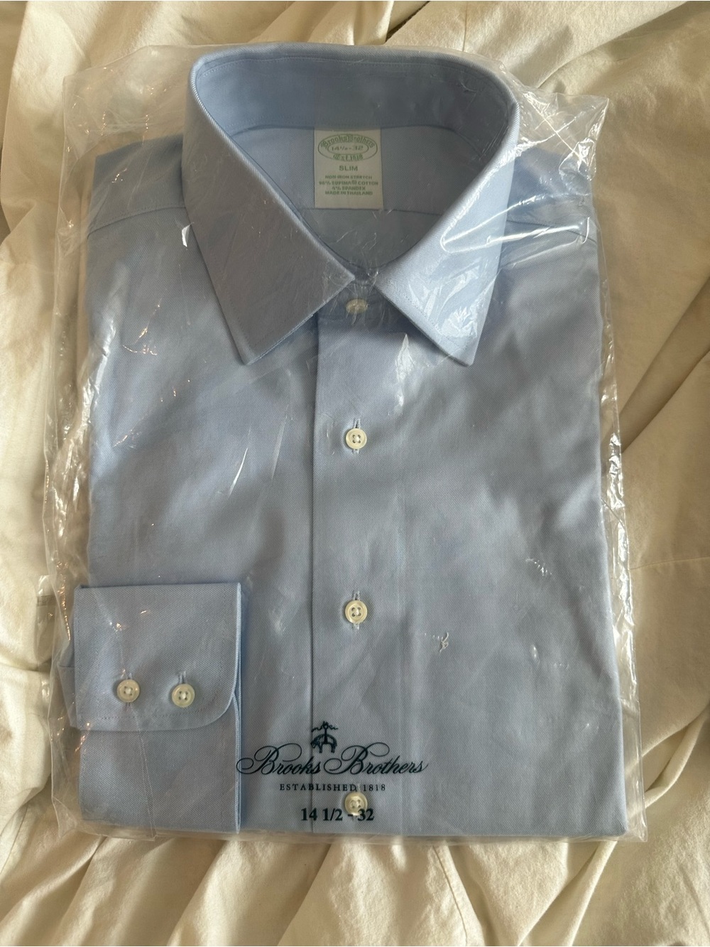 Brooks Brothers Light Blue Dress Shirt - Spread Collar